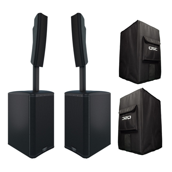 QSC KC12-BK COPPIA + COPPIA KC12S CVR Cover Miglior Prezzo