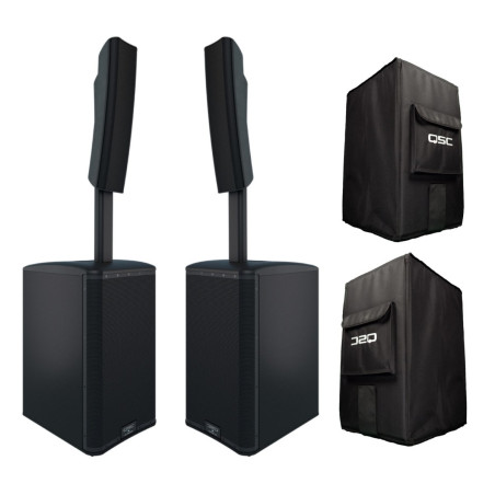 QSC KC12-BK COPPIA + COPPIA KC12S CVR Cover Miglior Prezzo