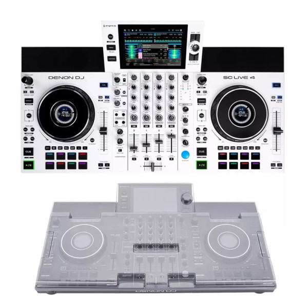 DENON DJ SC LIVE 4 WHITE + DECKSAVER Miglior Prezzo