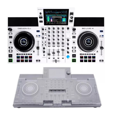 DENON DJ SC LIVE 4 WHITE + DECKSAVER Miglior Prezzo