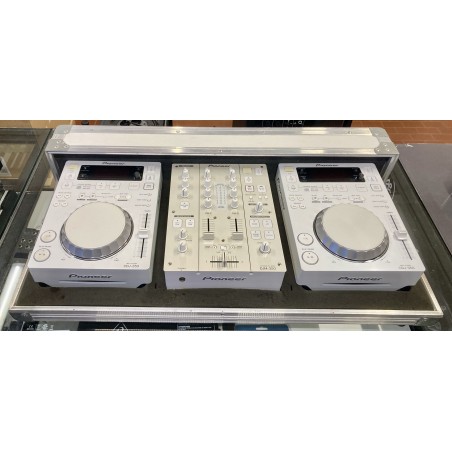 PIONEER DJ CDJ-350 + DJM-350 + PRO-350FLT WHITE BUNDLE (Usato)