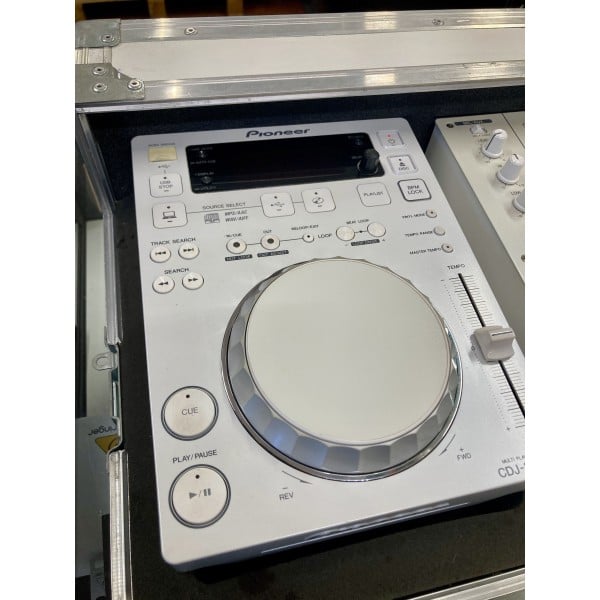 PIONEER DJ CDJ-350 + DJM-350 + PRO-350FLT WHITE BUNDLE (Usato)