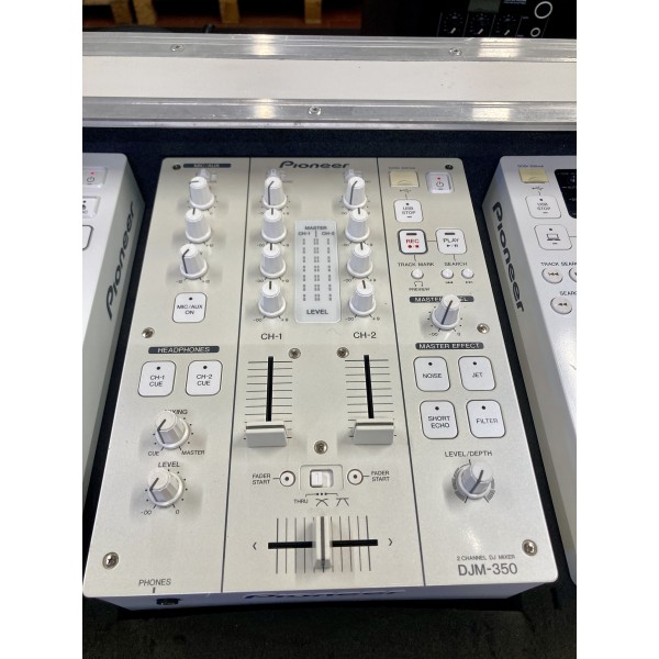 PIONEER DJ CDJ-350 + DJM-350 + PRO-350FLT WHITE BUNDLE (Usato)