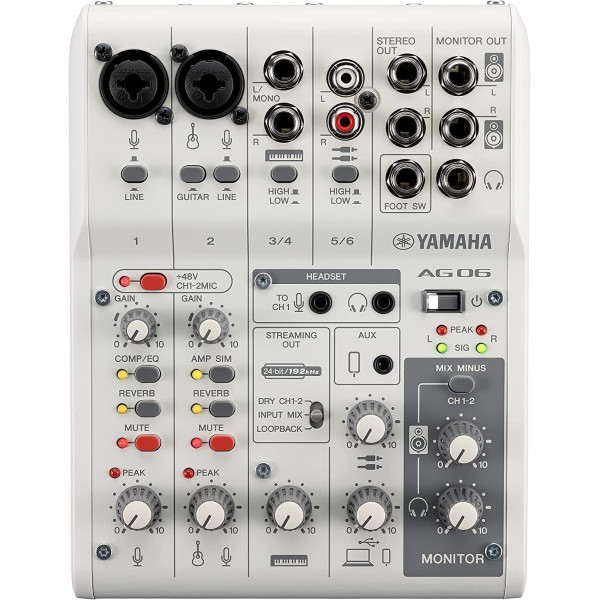 YAMAHA AG06 MKII White Miglior Prezzo