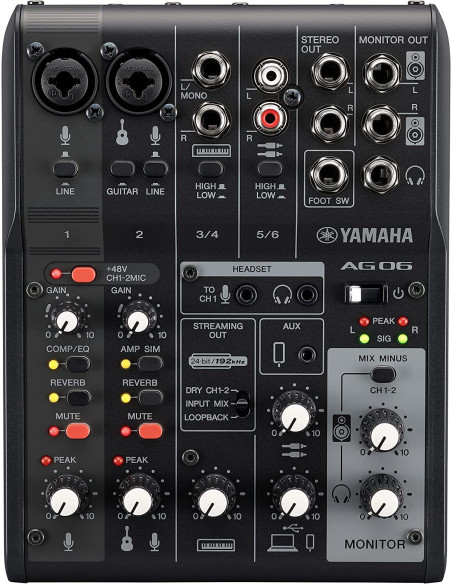 YAMAHA AG06 MKII Black Miglior Prezzo