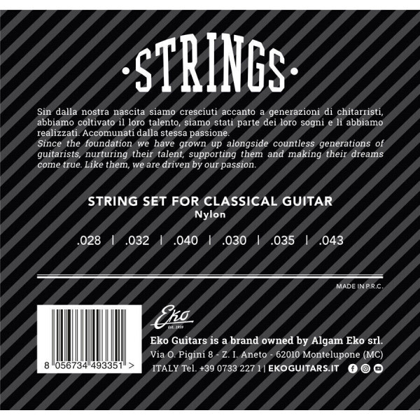 EKO STRINGS NYLON 028 043 Miglior Prezzo